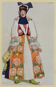 Costume per una contadina, da Sadko, 1917 da Leon Bakst